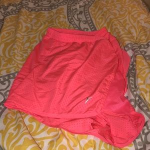 Hot pink athletic shorts